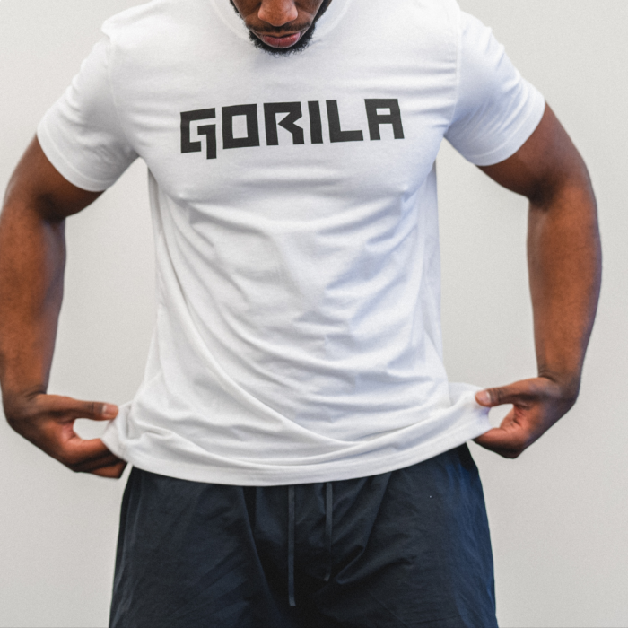 Gorila Essentials White Tee - Gorila Fitness 