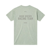 Light green t-shirt with 'High Rocks Racing Team' text on a white background