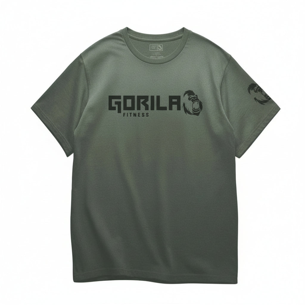 Gorila Original Tee - Kaki t-shirt for gym wear with pre-shrunk cotton