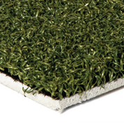 Extreme close-up of the turf’s fibers and texture, highlighting its durable and slip-resistant design.