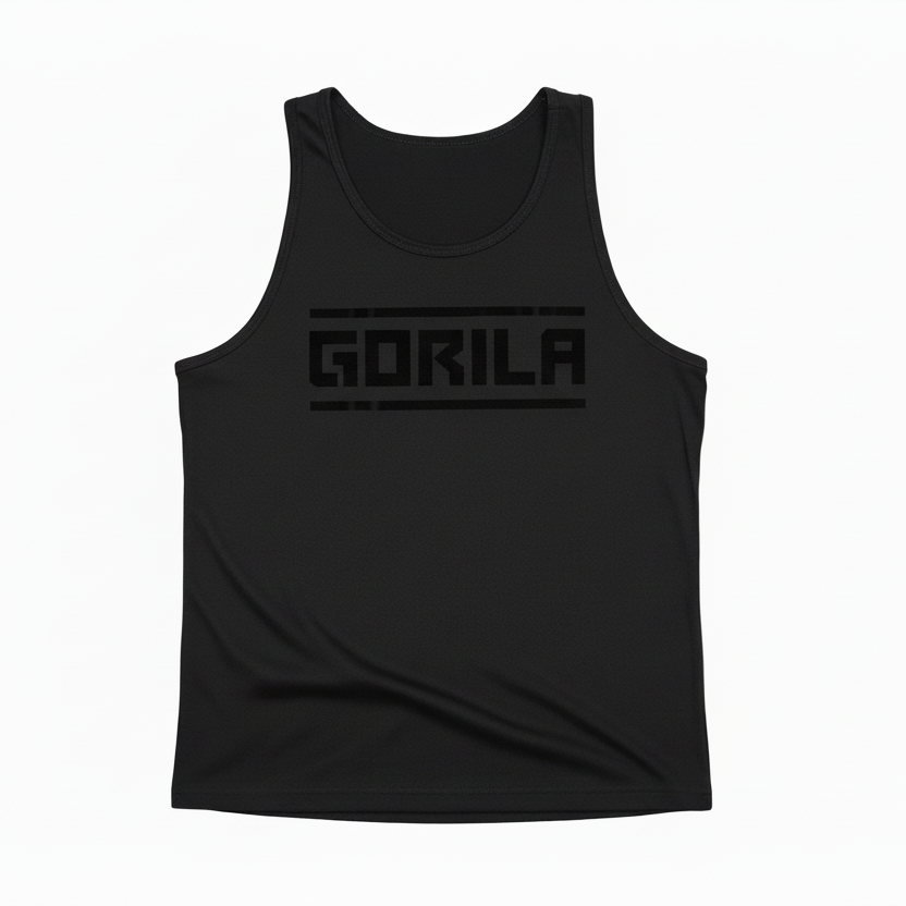Gorila Men's Tank - Black On Black, training tank top