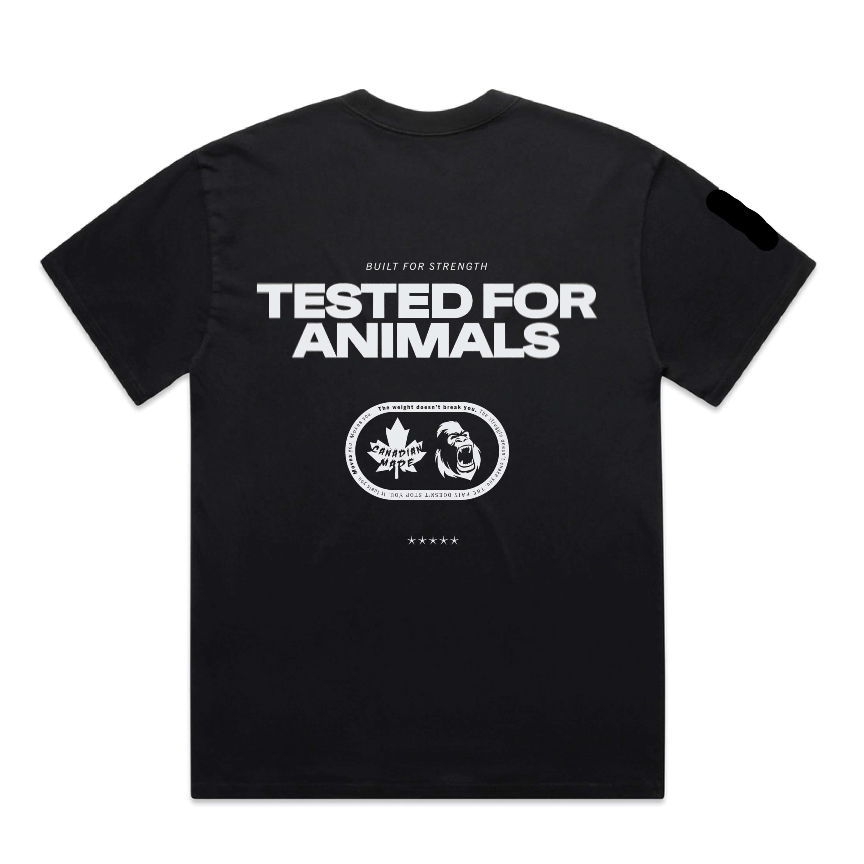 Tested For Animals - Heavy Tee t-shirt built for everyday training with oversized fit