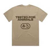 Tested For Animals Heavy Tee Gorila Fitness heavyweight training t shirt front logo design