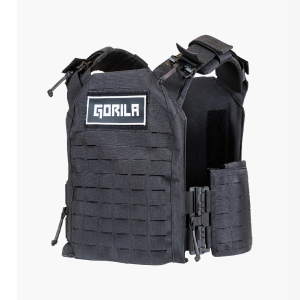 Gorila Phantom Plate Carrier 2.0 displayed against a plain backdrop, emphasizing the sleek design and modular accessory compatibility.